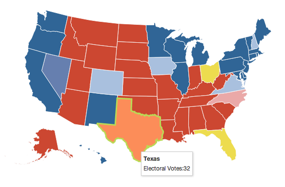 US election map, example of a choropleth